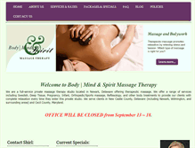 Tablet Screenshot of bmsmassage.com